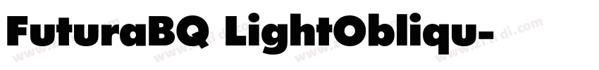 FuturaBQ LightObliqu字体转换